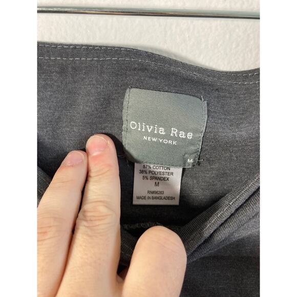 New Olivia & Rae Always High Rise Gray Medium Leggings - Picture 4 of 6